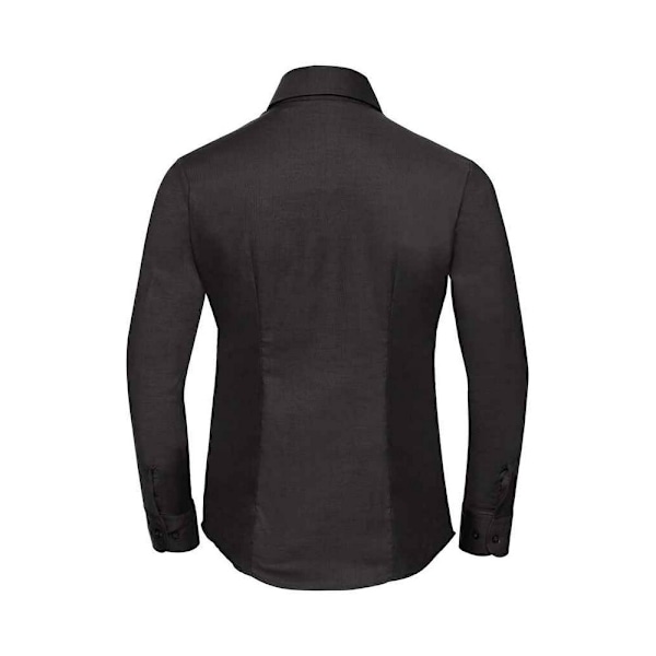 Russell Collection Dam/Kvinnor Oxford Långärmad Skjorta XXL Black XXL