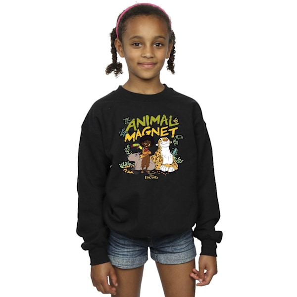 Disney Girls Encanto Animal Magnet Sweatshirt 9-11 år Svart Black 9-11 Years