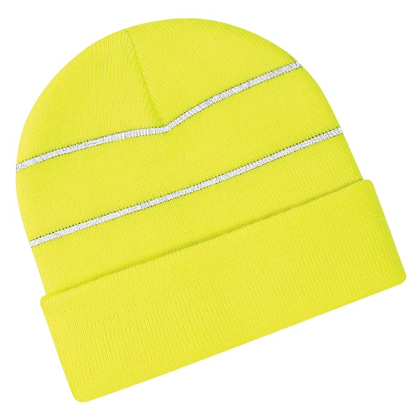 Beechfield Enhanced-viz Hi-Vis Stickad Vintermössa En Storlek Gul Yellow (Fluorescent) One Size