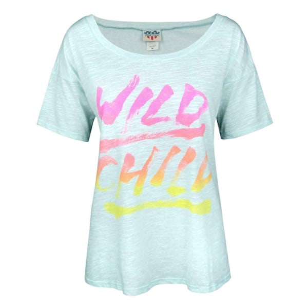 Junk Food Damtröja Wild Child för kvinnor/damer M ljusblåmelerad Light Blue Marl M