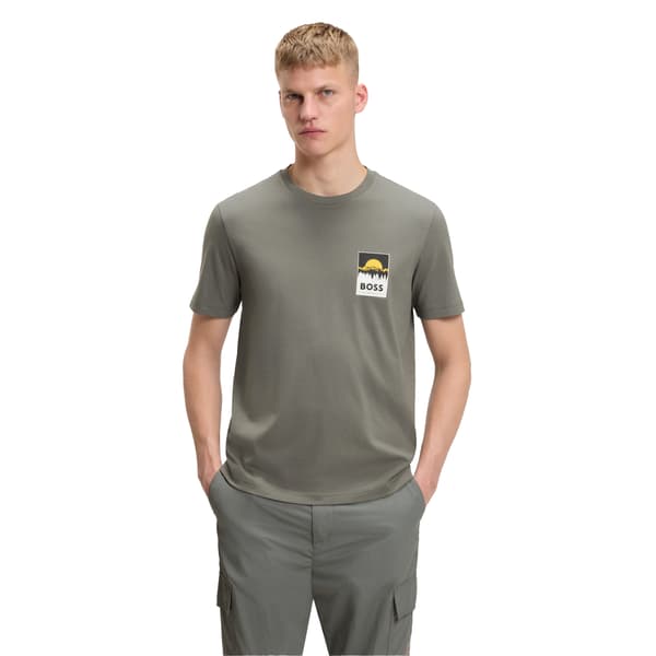 Boss Herr Mountain Jersey T-shirt S Grå Grey S