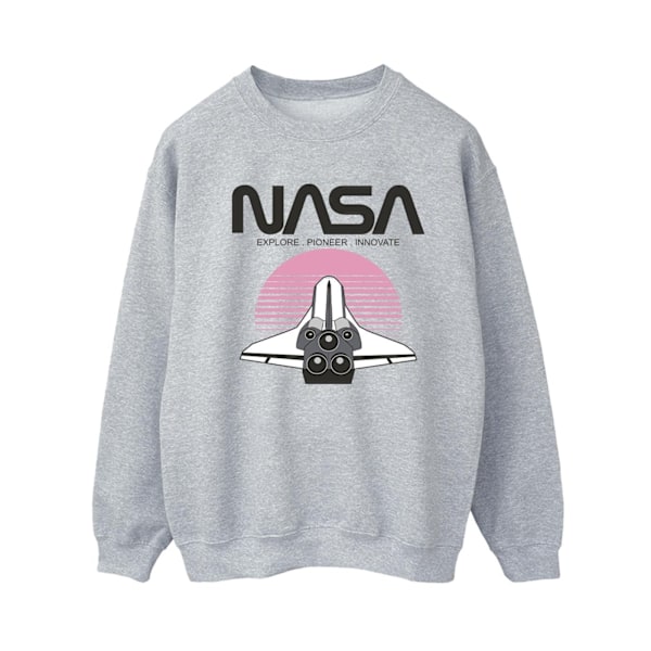 NASA Dam/Kvinnor Rymdfärja Solnedgång Sweatshirt M Sports Grå Sports Grey M