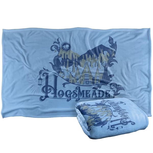 Harry Potter Hogsmeade Supersoft Filt 147cm x 91cm Blå Blue 147cm x 91cm