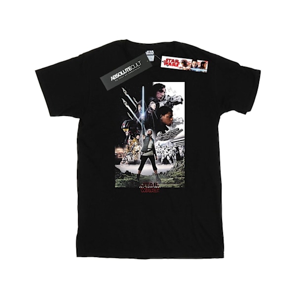 Star Wars: The Last Jedi Herr T-shirt i bomull med motiv av karaktärer, XXL, svart Black XXL