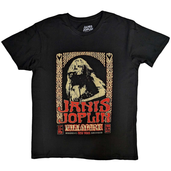 Janis Joplin Unisex Vuxen Vintage Poster T-Shirt M Svart Black M