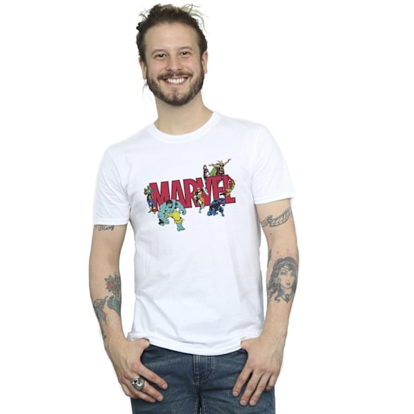 Marvel Comics-figurer T-shirt S Vit White S