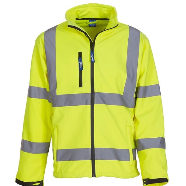 Yoko Unisex Hi-Vis Softshelljacka 4XL Gul Yellow 4XL