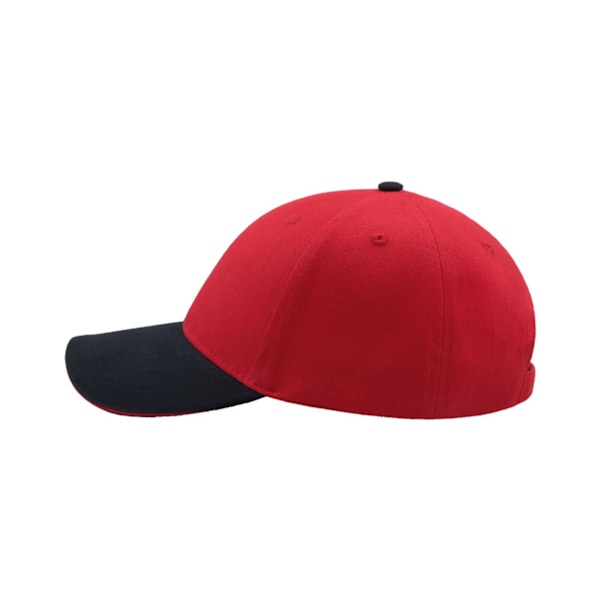 Atlantis Liberty Sandwich Heavy Brush Cotton 6 Panel Cap (2-pack) Red/Navy One Size