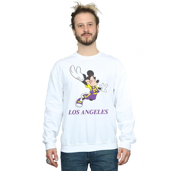 Disney Herr Mickey Mouse Los Angeles Sweatshirt 5XL Vit White 5XL