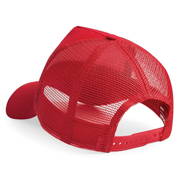 Beechfield Herr Halv Mesh Trucker Cap / Huvudbonad (2-pack) På Classic Red/Classic Red One Size