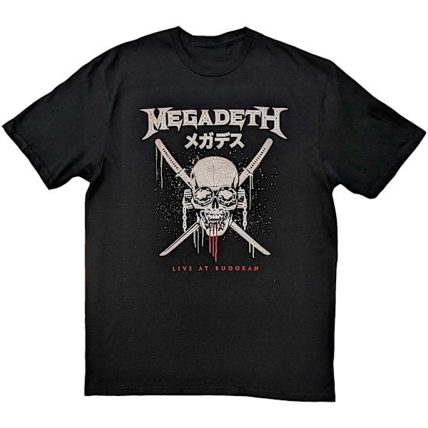 Megadeth Unisex Adult Crossed Swords Bomull T-shirt M Svart Black M