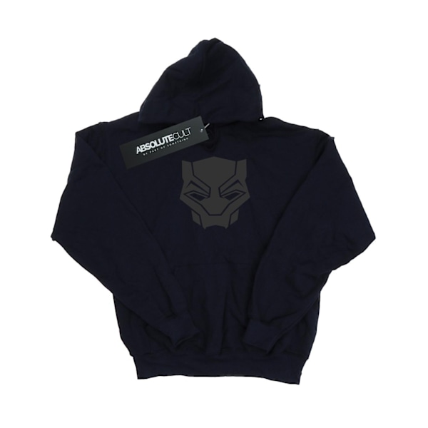 Marvel Boys Black Panther Black On Black Hoodie 9-11 År Marinblå Navy Blue 9-11 Years