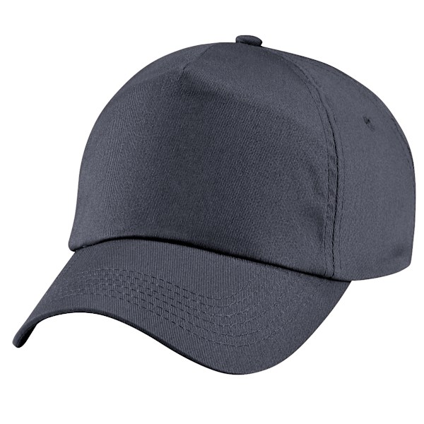 Beechfield Plain Unisex Junior Original 5 Panel Baseball Cap On Graphite Grey One Size