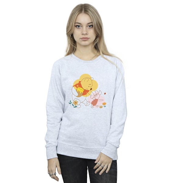 Disney Dam/Damer Winnie The Pooh Piglet Sweatshirt XXL Spor Sports Grey XXL