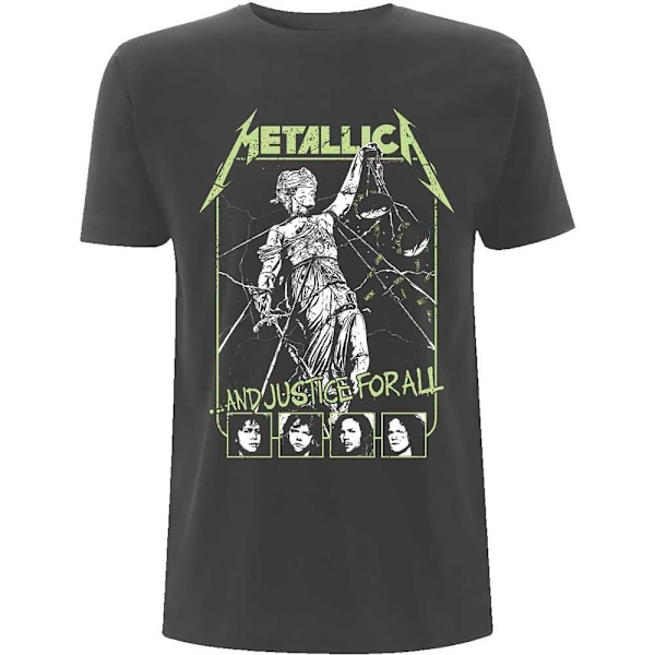 Metallica Unisex Adult Justice Faces T-Shirt XL Charcoal Grey Charcoal Grey XL