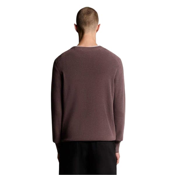 Lyle & Scott Herrtröja Ribbad Raglan L Espresso Espresso L