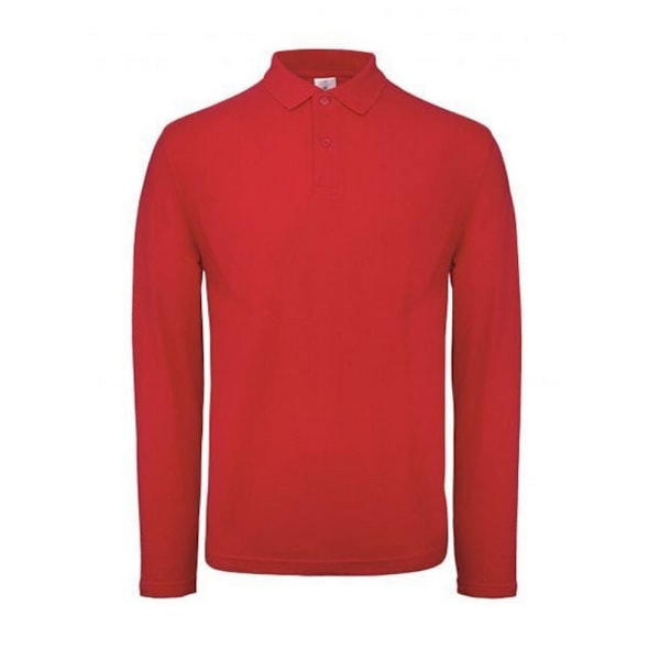 B&C ID.001 Herr Långärmad Polo 4XL Crimson Crimson 4XL