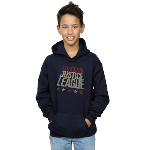 DC Comics Boys Justice League Movie United We Stand Hoodie 12-1 Navy Blue 12-13 Years