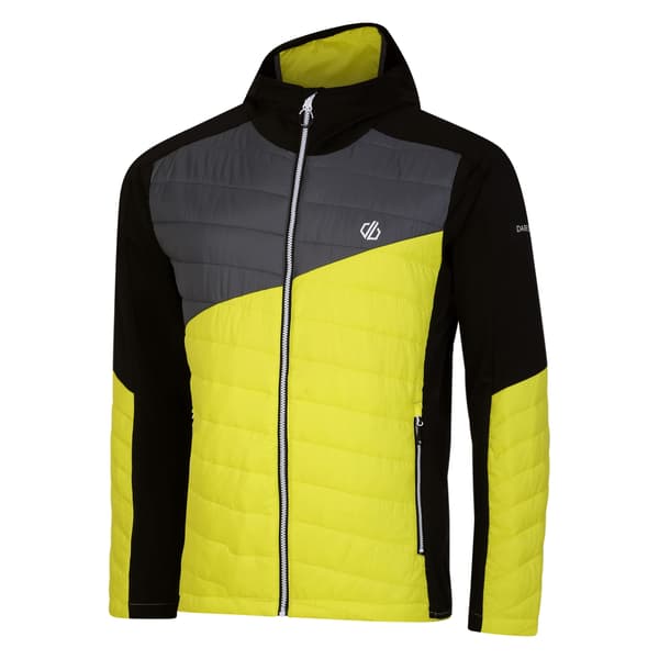 Dare 2B Herr Touring Kontrastpanel Hybridjacka L Neon Spring Neon Spring/Black L