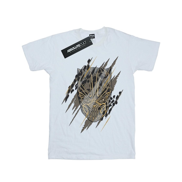 Marvel Boys Black Panther Gold Head T-Shirt 12-13 år Vit White 12-13 Years