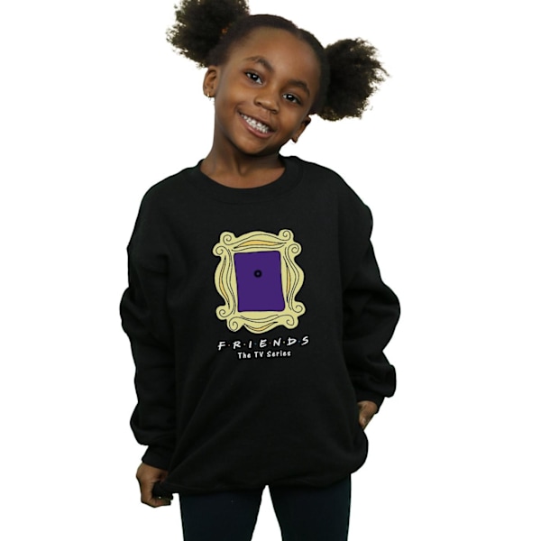 Friends Girls Door Peephole Sweatshirt 7-8 år Svart Black 7-8 Years