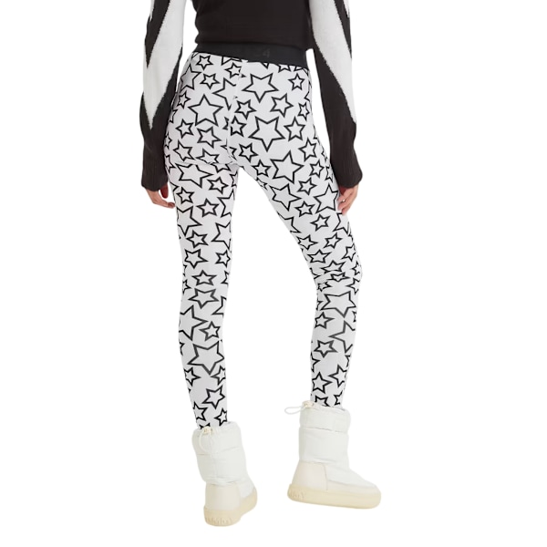 TOG24 Snowdon Star Termiska Leggings för Kvinnor/Dam 8 UK Vit/Svart White/Black 8 UK