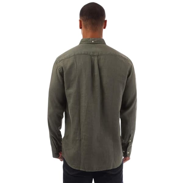 Gant Herrskjorta Plaggfärgad Regular XL Grön Green XL
