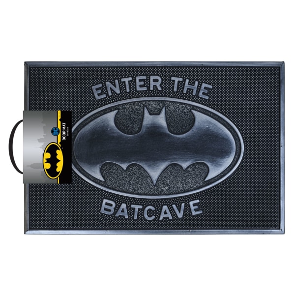 Batman Welcome To The Batcave Gummimatta för dörr En storlek Svart Black One Size