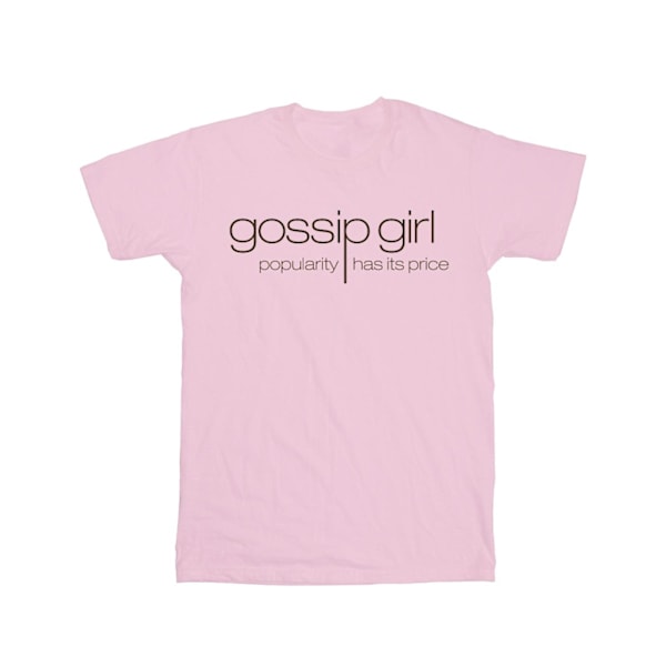 Gossip Girl Dam/Damer Klassisk Logotyp Bomull Pojkvän T-shirt Baby Pink M