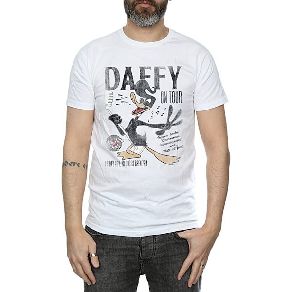 Looney Tunes Herr Concert Daffy Duck Bomull T-shirt 3XL Vit White 3XL