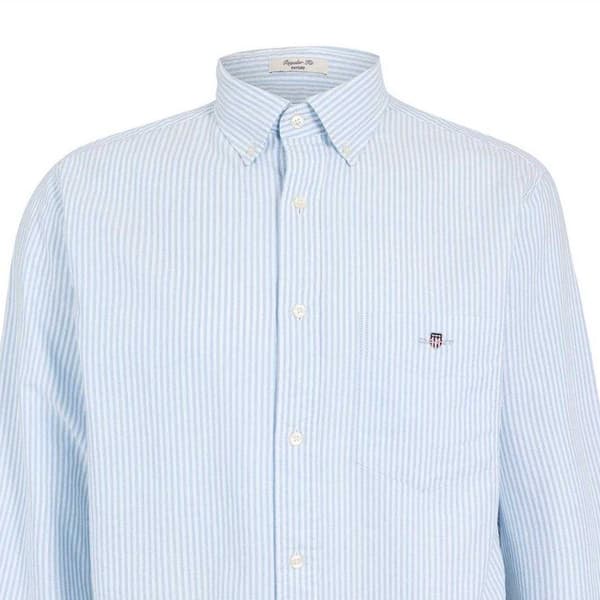 Gant Herr Randig Skjorta L Ljusblå Light Blue L