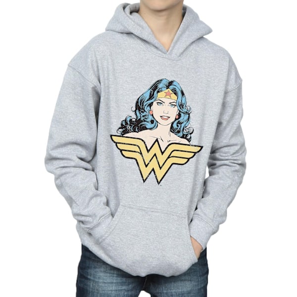 DC Comics Boys Wonder Woman Gaze Hoodie 12-13 år Sports Grey Sports Grey 12-13 Years