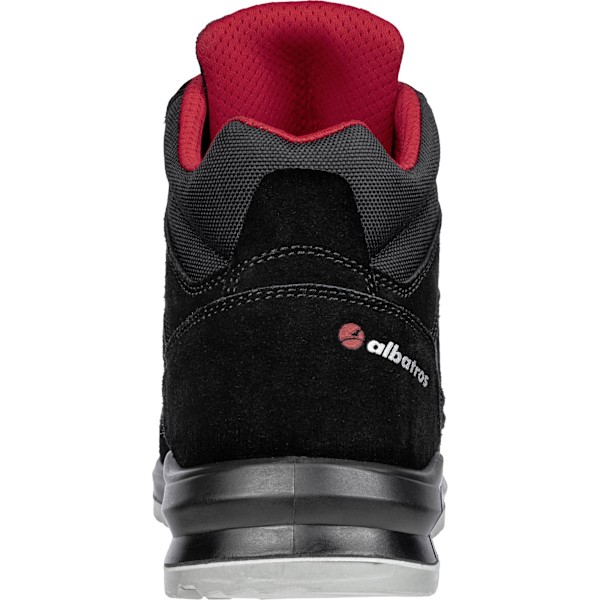 Albatros Clifton Suede Mid Cut Säkerhetskängor 8 UK Svart/Röd Black/Red 8 UK