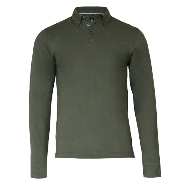 Nimbus Carlington Deluxe långärmad poloskjorta 4XL oliv Olive 4XL