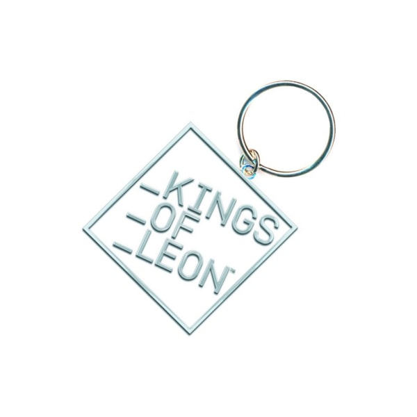 Kings Of Leon Block Logo Nyckelring En Storlek Vit/Silver White/Silver One Size