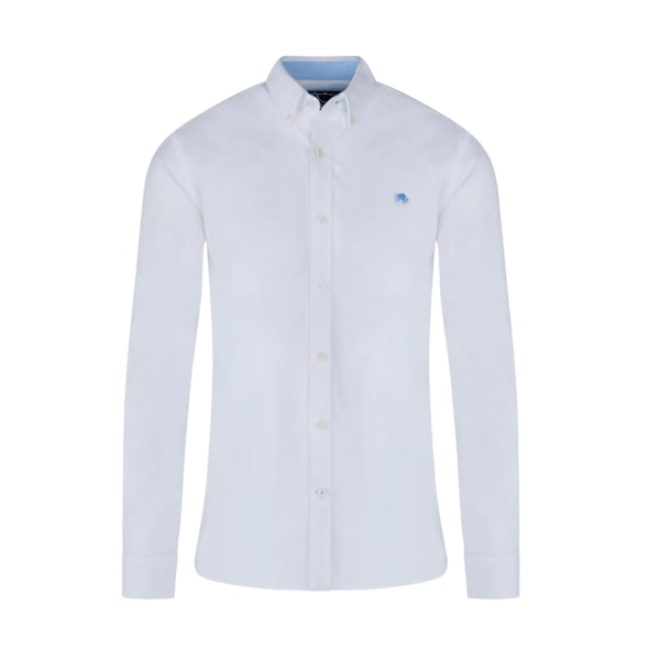 Raging Bull Herr Oxford Klassisk Långärmad Skjorta XXL Vit White XXL