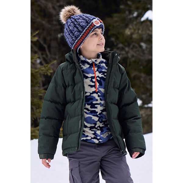 Mountain Warehouse Barn/Kids Snow II Vattentät Padderad Jacka Khaki Green 13 Years