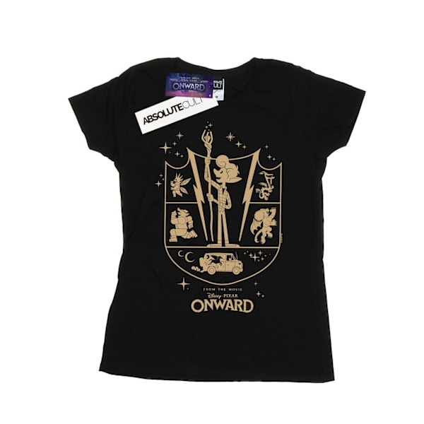 Disney Dam/Kvinnor Onward Quest Crest Bomull T-shirt M Svart Black M