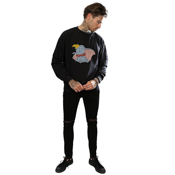 Dumbo Klassisk Bomullströja XL Svart Black XL
