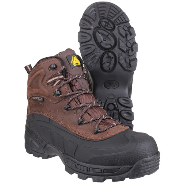 Amblers FS430 Orca S3 Vattentäta Säkerhetskängor i Läder 14 UK Brown 14 UK