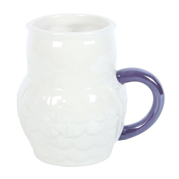 Something Different Iriserande Uggla Mugg One Size Vit/Blå White/Blue One Size