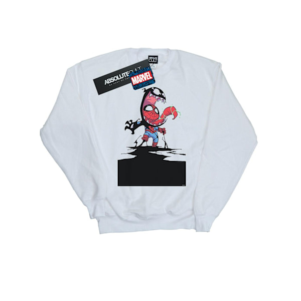 Marvel Herr Spider-Man Venom Cartoon Sweatshirt M Vit White M