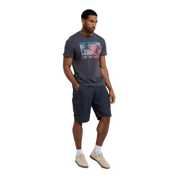 Animal Mens Haze Organic Cargo Shorts 30R Navy Navy 30R