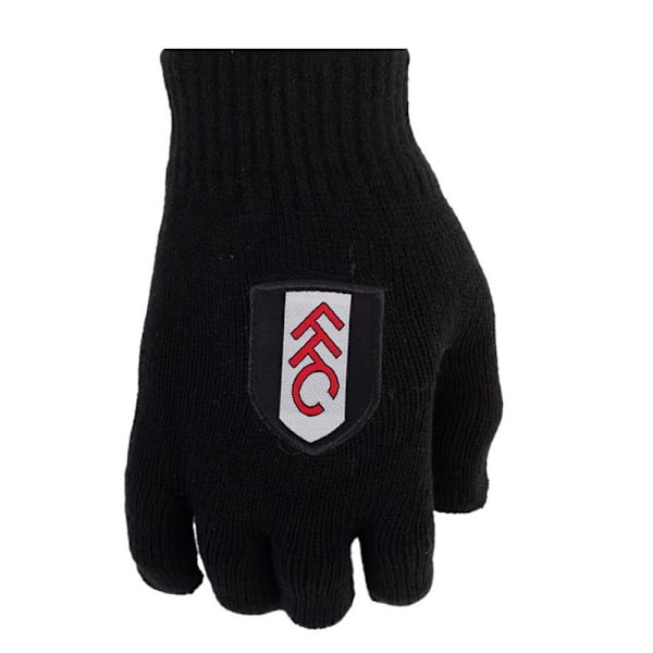 Fulham FC Barn/Barnstickade handskar En Storlek Svart Black One Size
