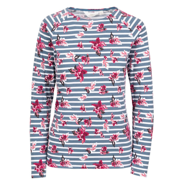 Trespass Womens/Ladies Dellini Floral Long-Sleeved Top XXL Pewt Pewter/Pink/White Stripe XXL