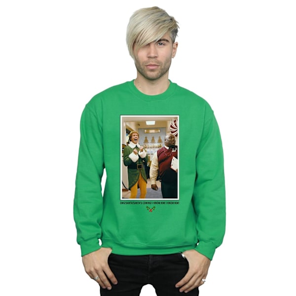 Elf Mens OMG Santa Photo Sweatshirt M Irish Green Irish Green M