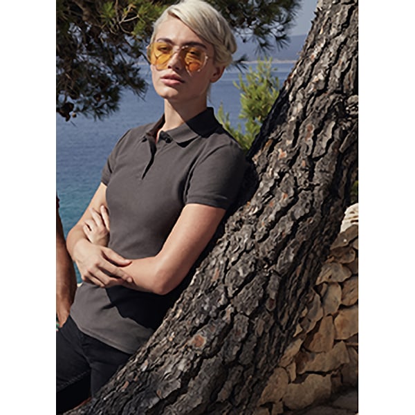 Fruit of the Loom Dam/Damer Lady Fit Kortärmad Polotröja Graphite Large