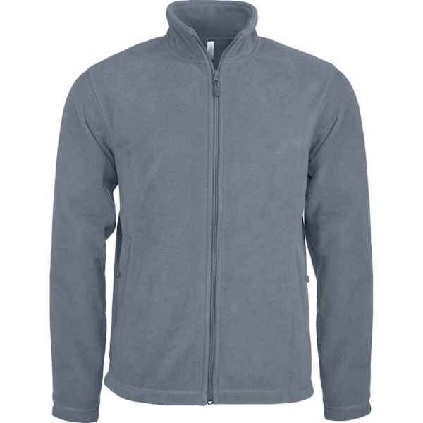 WK. Designad för att fungera herr full dragkedja anti piller mikrofleece jacka Convoy Grey L