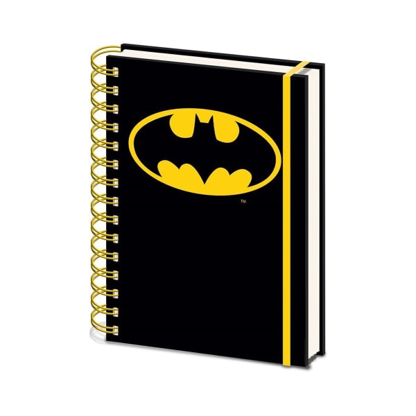 Batman Core Logotyp A5 Wirebound Notebook One Size Svart/Gul Black/Yellow One Size