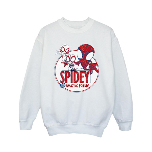 Marvel Girls Spidey And His Amazing Friends Circle Sweatshirt 5 White 5-6 Years